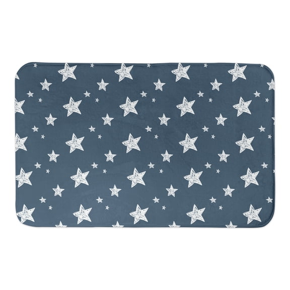 Creative Products Navy Stars 34x21 Bath Mat