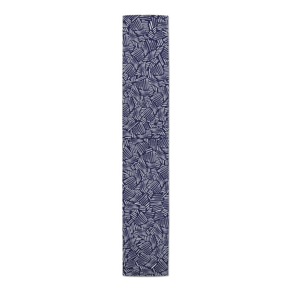 Creative Products Navy Watercolor 16x72 Poly Twill Table Runner