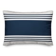 thumbnail image 1 of Creative Products Navy and White Farmhouse Stripe 14x20 Spun Poly Pillow, 1 of 2