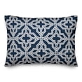 thumbnail image 1 of Creative Products Navy and White Geo Quatrefoil 14x20 Spun Poly Pillow, 1 of 2