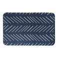 thumbnail image 1 of Creative Products Navy and White Modern Chevron 34x21 Bath Mat, 1 of 1