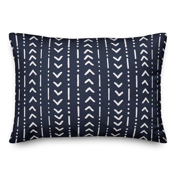 Creative Products Navy and White Tribal Arrows 14x20 Spun Poly Pillow