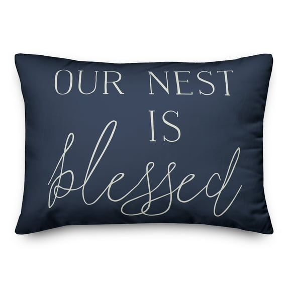 Creative Products Nest is Blessed on Blue 14x20 Indoor / Outdoor Pillow