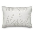 thumbnail image 1 of Creative Products Nest is Blessed on White 14x20 Indoor / Outdoor Pillow, 1 of 3