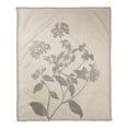 thumbnail image 1 of Creative Products Neutral Distressed Florals 50 x 60 Coral Fleece Blanket, 1 of 3
