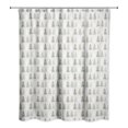 thumbnail image 1 of Creative Products Neutral Green Tree Pattern 71x74 Shower Curtain, 1 of 2