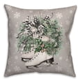 thumbnail image 1 of Creative Products Neutral Ice Skates Wreath 18 x 18 Spun Poly Pillow, 1 of 3