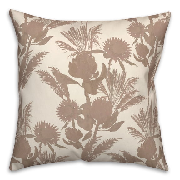 Creative Products Neutral Tones Protea Blooms 18 x 18 Spun Poly Pillow