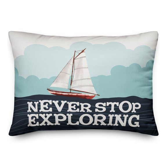 Creative Products Never Stop Exploring 14x20 Spun Poly Pillow