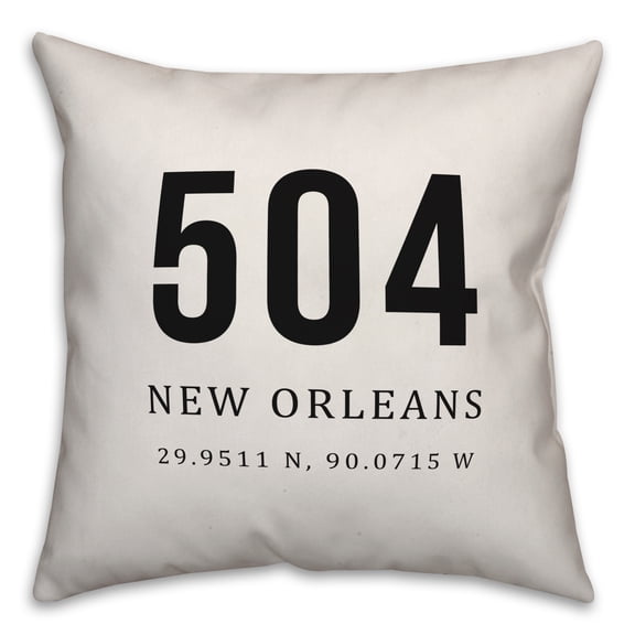 Creative Products New Orleans Coordinates 18x18 Indoor / Outdoor Pillow