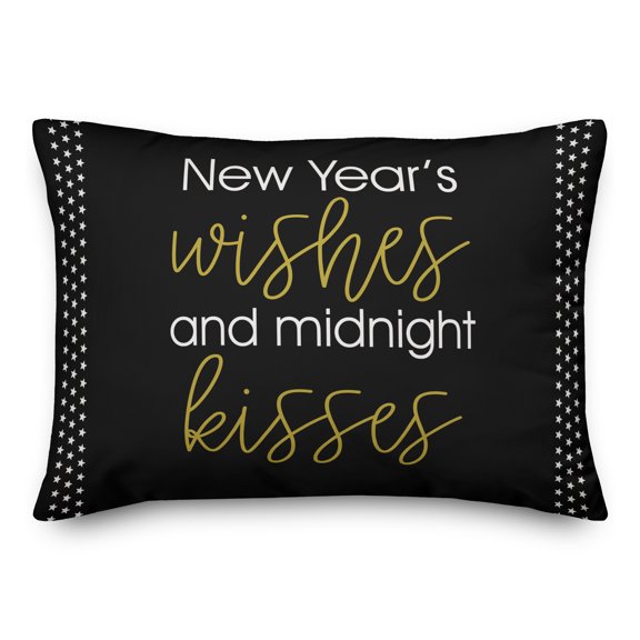 Creative Products New Years Wishes 14x20 Spun Poly Pillow