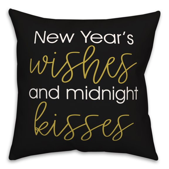 Creative Products New Years Wishes 18x18 Spun Poly Pillow