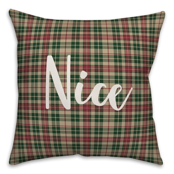 Creative Products Nice in Tartan Plaid 18x18 Spun Poly Pillow