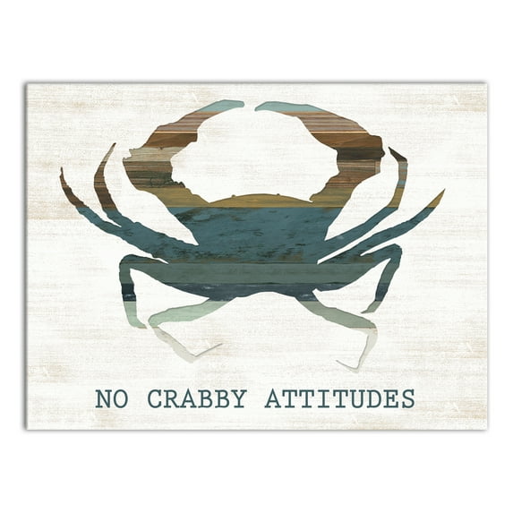 Creative Products No Crabby Attitudes 18x24 Canvas Wall Art