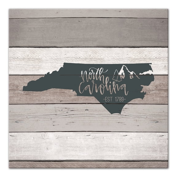 Creative Products North Carolina Established 16x16 Canvas Wall Art