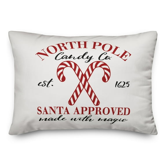 Creative Products North Pole Candy Cane Co 14x20 Indoor / Outdoor Pillow