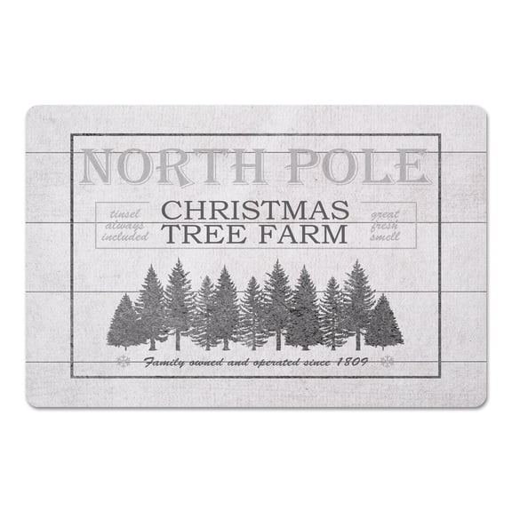 Creative Products North Pole Christmas Tree 27x18 Floor Mat
