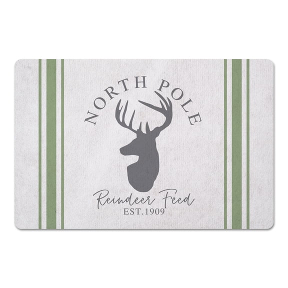 Creative Products North Pole Reindeer Feed 27x18 Floor Mat