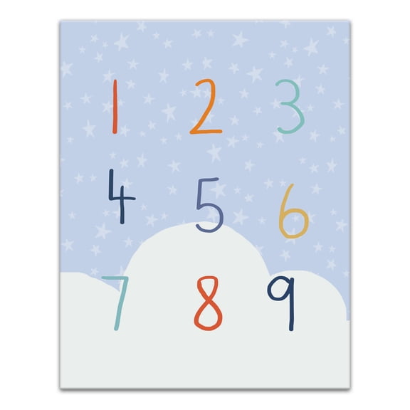 Creative Products Number Stars Cloud 1 11 x 14 Canvas Wall Art