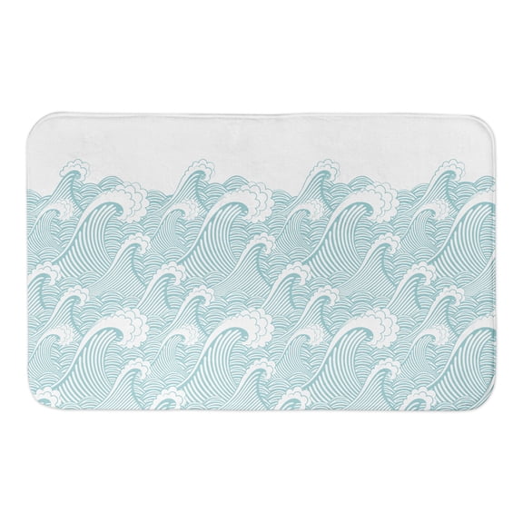 Creative Products Ocean Wave Pattern 34x21 Bath Mat
