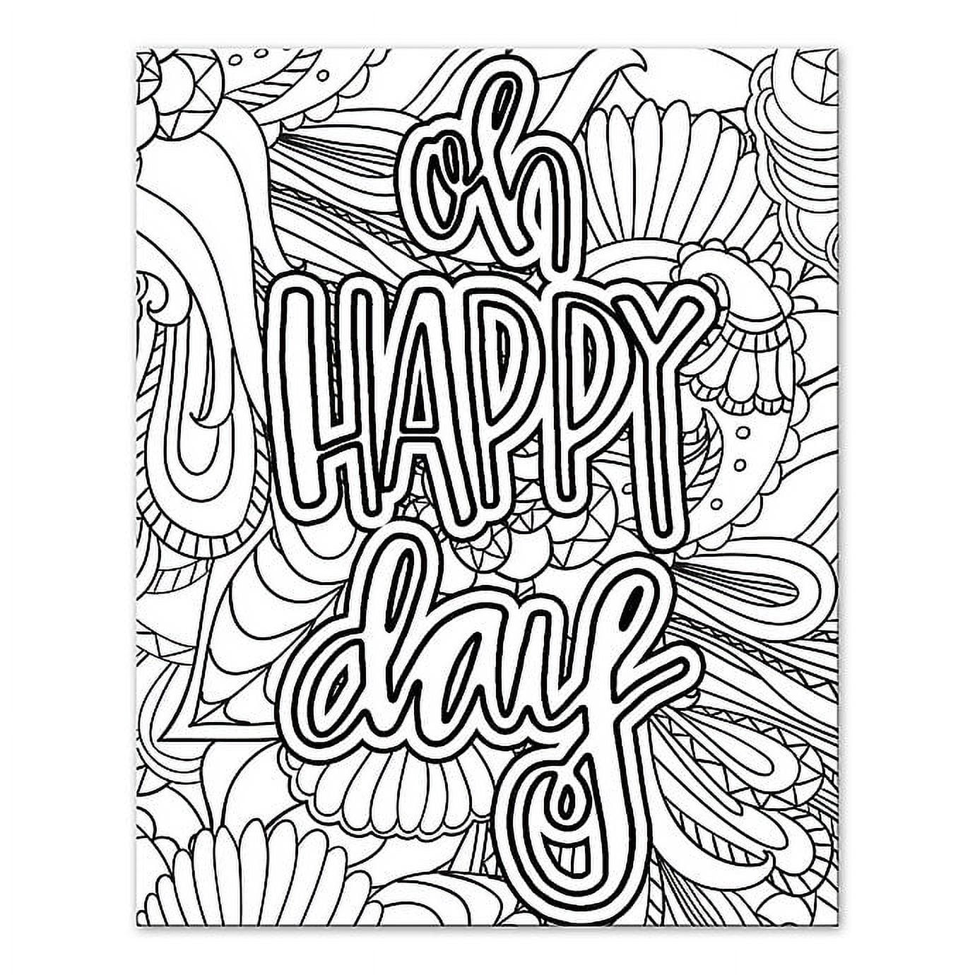 Creative Products Oh Happy Day 8x10 Coloring Canvas Wall Art - Walmart.com