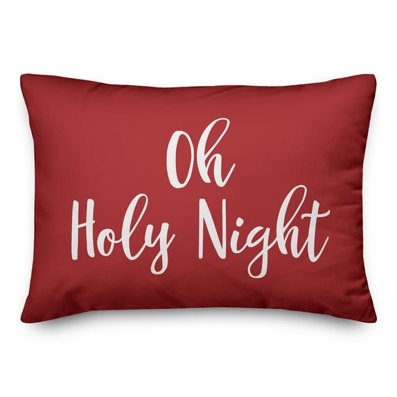 Creative Products Oh Holy Night in Red 14x20 Spun Poly Pillow