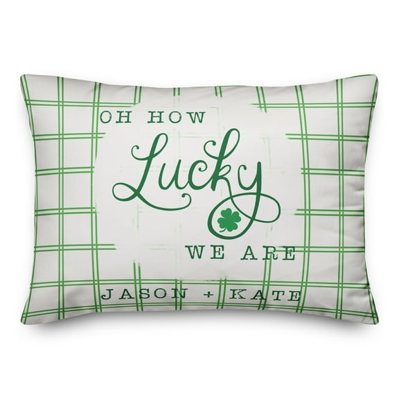 Creative Products Oh How Lucky 14x20 Personalized Spun Poly Pillow