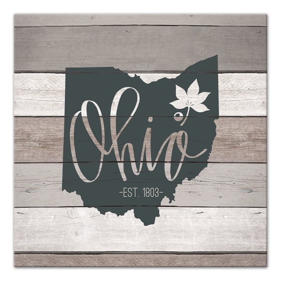 Creative Products Ohio Established 16x16 Canvas Wall Art