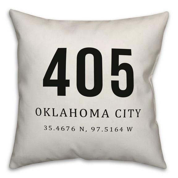 Creative Products Oklahoma City Coordinates 18x18 Indoor / Outdoor Pillow