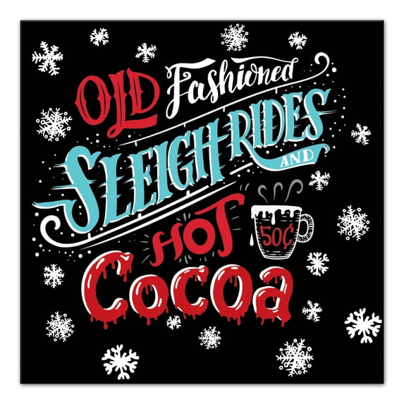 Creative Products Old Fashioned Sleigh Rides 12x12 Canvas Wall Art