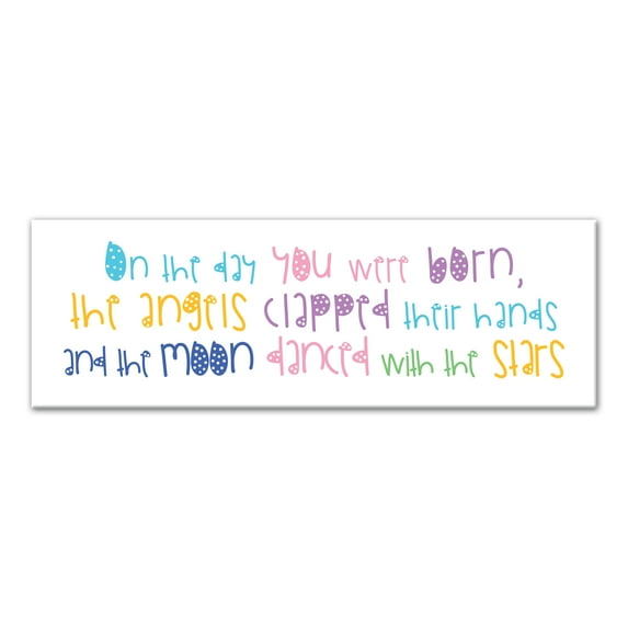 Creative Products On The Day You Were Born 20x60 Canvas Wall Art