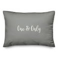 thumbnail image 1 of Creative Products One & Only in White on Gray 14x20 Spun Poly Pillow, 1 of 1
