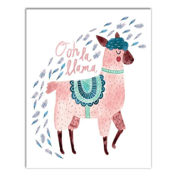 Creative Products Ooh La Llama 11x14 Canvas Wall Art