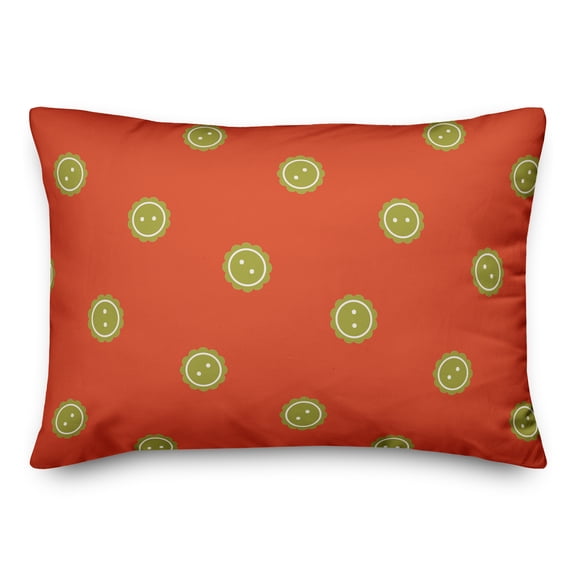 Creative Products Orange Button Pattern 14x20 Spun Poly Pillow