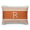 thumbnail image 1 of Creative Products Orange Farmhouse Stripes Monogram 14x20 Spun Poly Pillow, 1 of 3