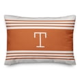 thumbnail image 1 of Creative Products Orange Farmhouse Stripes Monogram 14x20 Spun Poly Pillow, 1 of 3