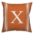 thumbnail image 1 of Creative Products Orange Farmhouse Stripes Monogram 18x18 Spun Poly Pillow, 1 of 2
