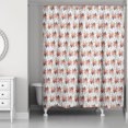 thumbnail image 1 of Creative Products Orange Floral Pattern 71x74 Shower Curtain, 1 of 2