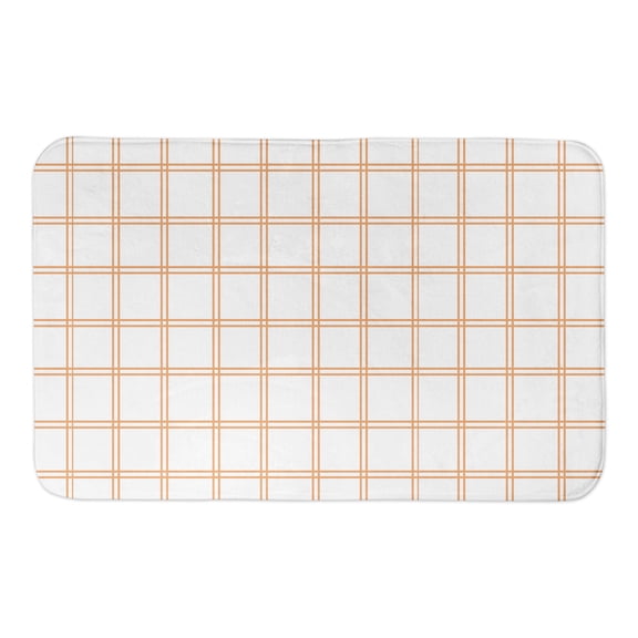 Creative Products Orange Grid 21 x 34 Bath Mat