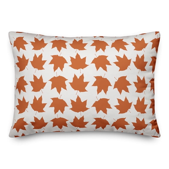 Creative Products Orange Leaf Pattern 14x20 Spun Poly Pillow