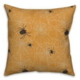 thumbnail image 1 of Creative Products Orange Spider Web Pattern 16 x 16 Spun Poly Pillow, 1 of 3
