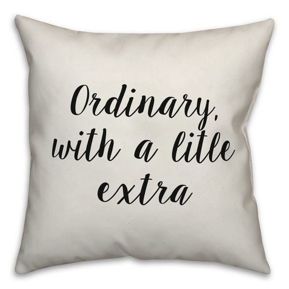 Creative Products Ordinary, With Just A Little Extra 20x20 Spun Poly Pillow