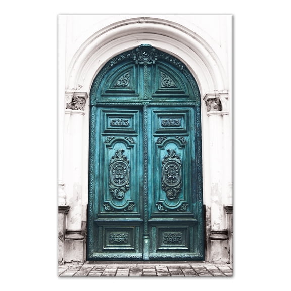 Creative Products Ornate Marble Teal Door 20 x 30 Canvas Wall Art