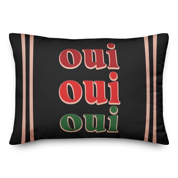 Creative Products Oui Oui Oui 14 x 20 Spun Poly Pillow