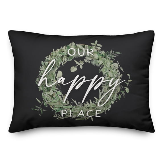 Creative Products Our Happy Place 14 x 20 Spun Poly Pillow