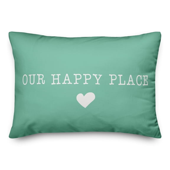 Creative Products Our Happy Place Mint 14x20 Indoor / Outdoor Pillow