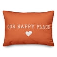 thumbnail image 1 of Creative Products Our Happy Place Orange 14x20 Indoor / Outdoor Pillow, 1 of 2