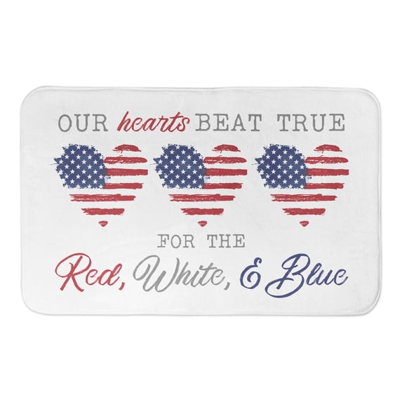 Creative Products Our Hearts Beat True 21 x 34 Bath Mat