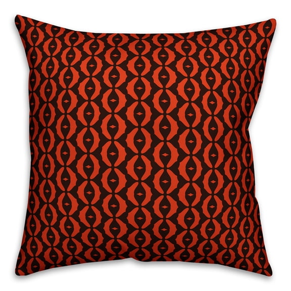 Creative Products Oval Pattern in Red 18x18 Spun Poly Pillow