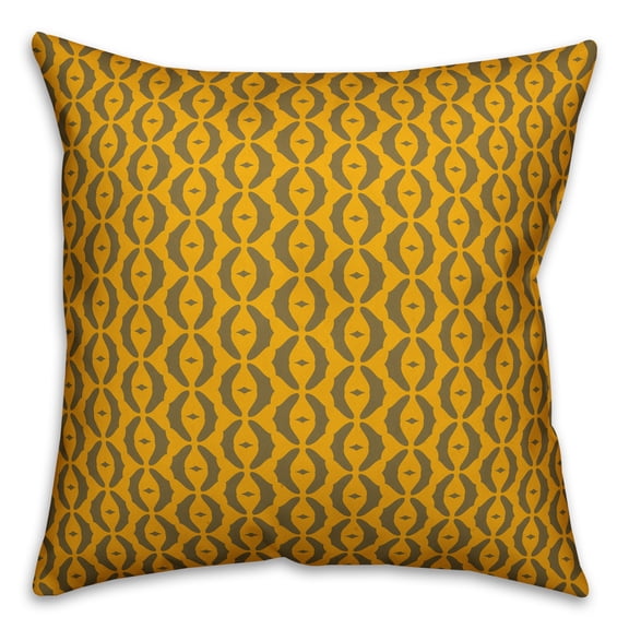 Creative Products Oval Pattern in Yellow 20x20 Spun Poly Pillow